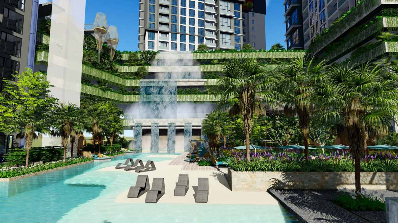 Thác nước tiện ích Riviera Point